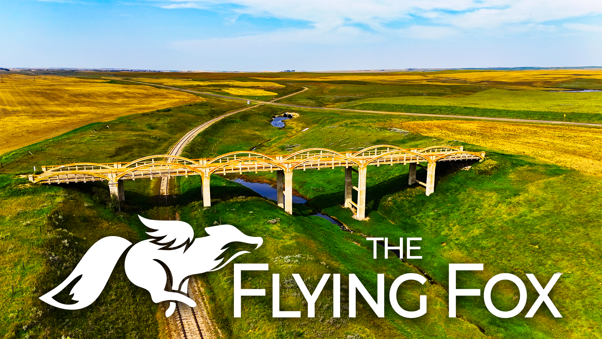 Southwest Saskatchewan Aerial Footage, old bridge